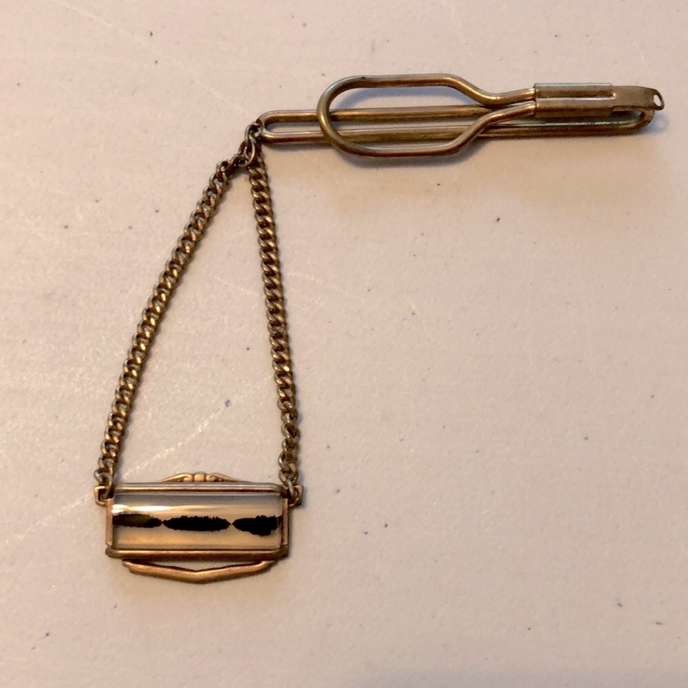Antique Agate Tie Clip